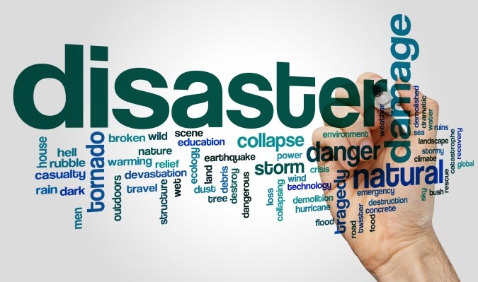 Disaster word cloud concept